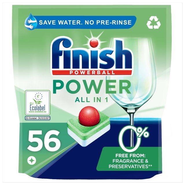 Finish 0% All in One Max Dishwasher Tablets