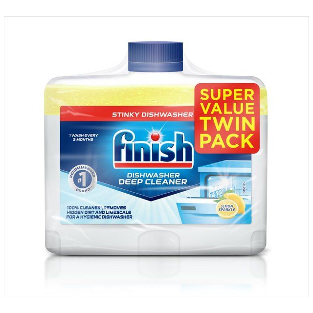 Finish Dishwasher Machine Cleaner Lemon Scent   2 x 250ml