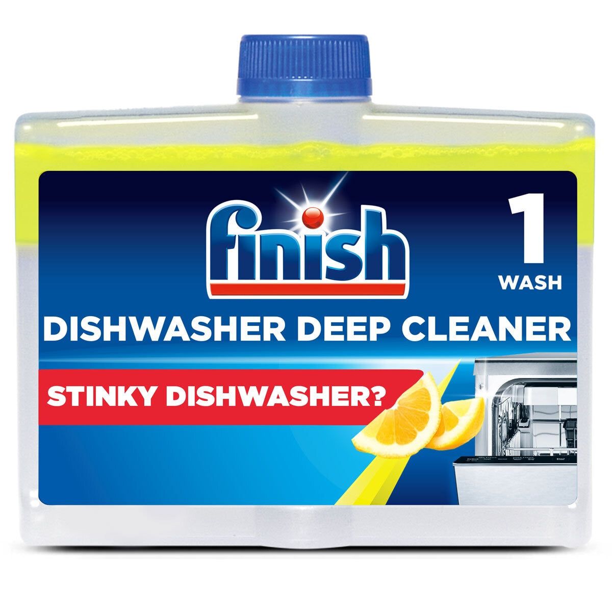 Finish Lemon Sparkle Dishwasher Cleaner, 4 x 250ml