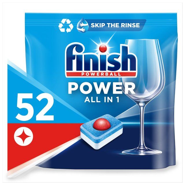 Finish Power All in 1 Max Dishwasher Tablets   52 per pack