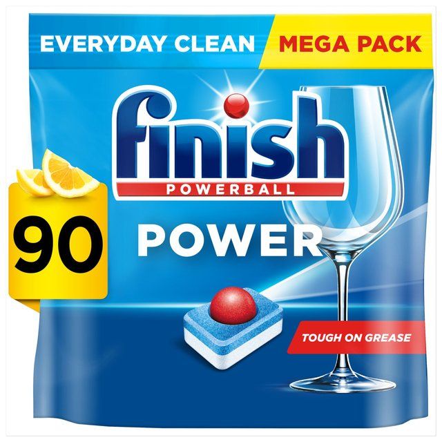 Finish Power Dishwasher Tablets Lemon Scent   90 per pack