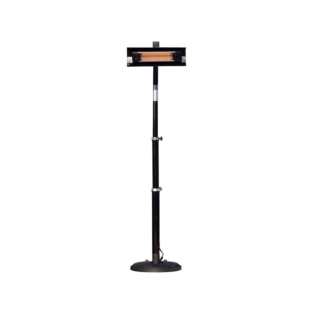 FireSense Black Powder Coated Steel 2.3m (93&amp;quot;) Telescoping Offset Pole Mounted Infrared Patio Heater