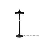 FireSense Black Powder Coated Steel 2.3m (93&amp;quot;) Telescoping Offset Pole Mounted Infrared Patio Heater