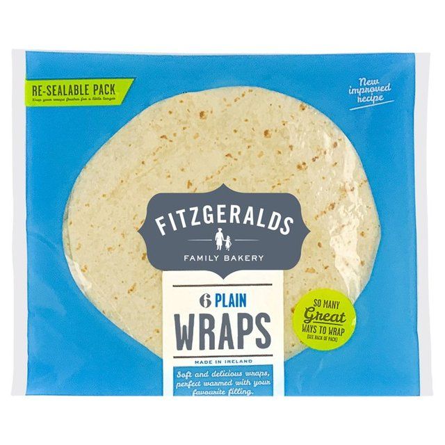 Fitzgeralds Large Plain Wraps   6 per pack