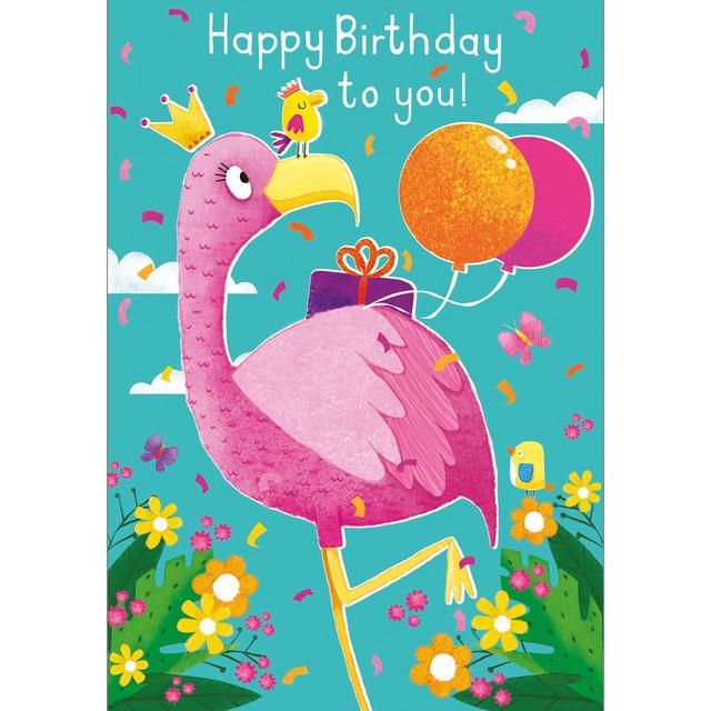 Flamingo Birthday Card