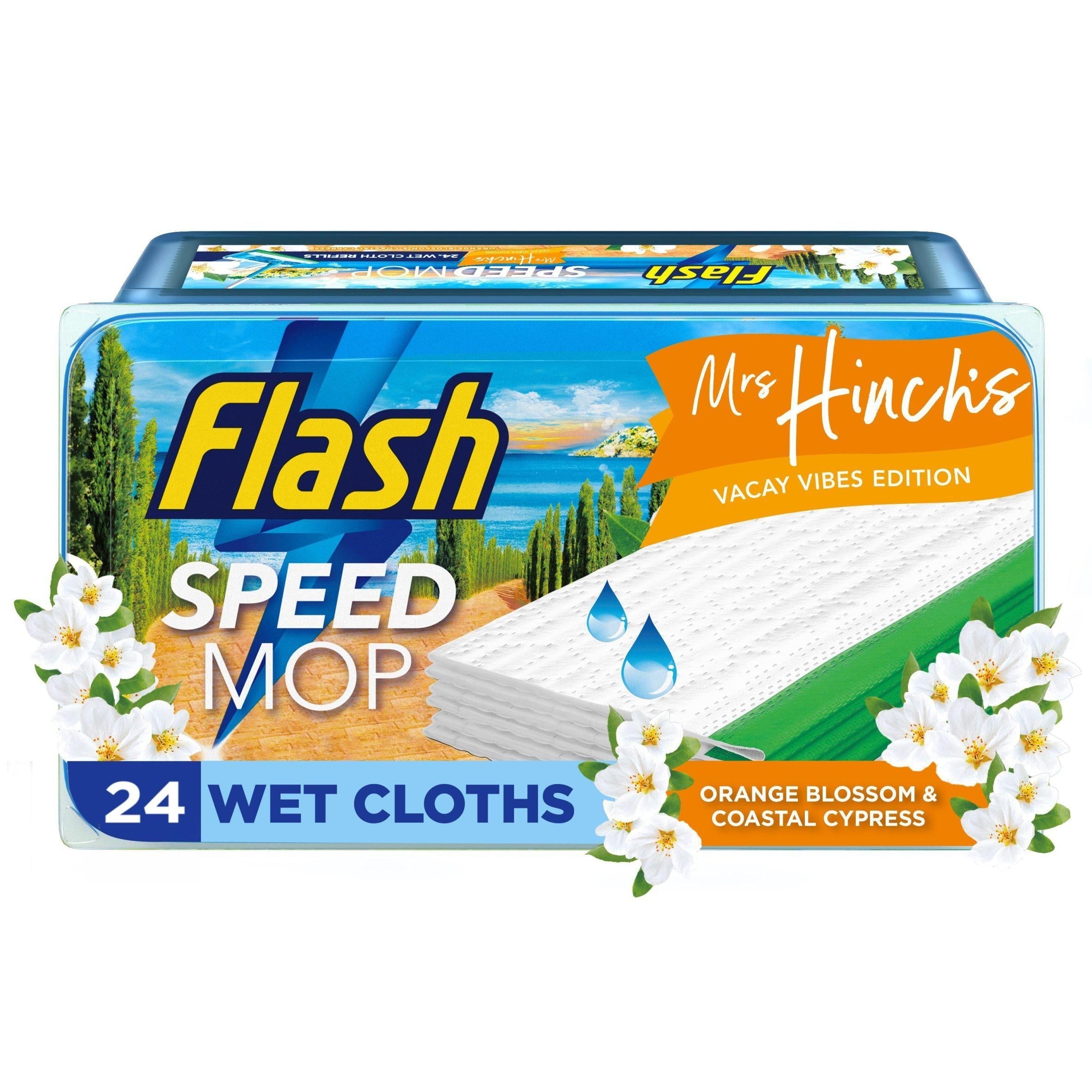 Flash Speed Mop Wet Floor Cleaning Wipes Mrs Hinch's Vacay Vibes x24