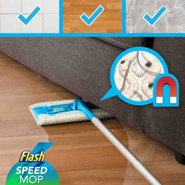 Flash Speedmop Starter Kit + 4ct Dry Pads + 4ct Wet Pads