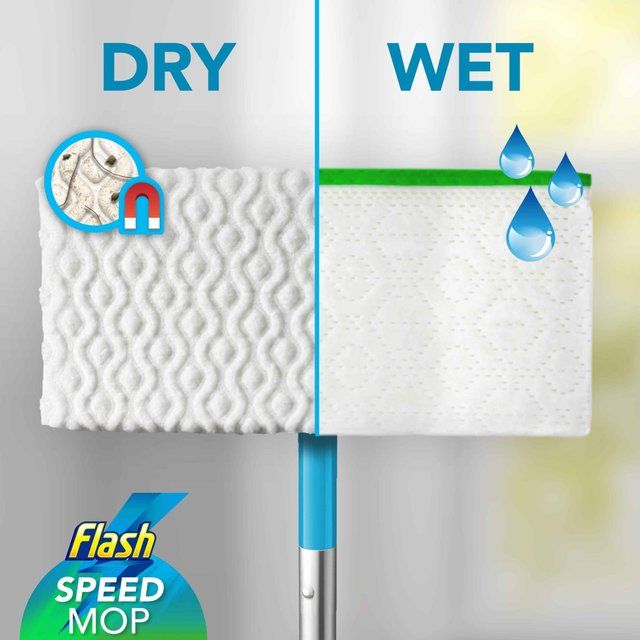 Flash Speedmop Starter Kit + 4ct Dry Pads + 4ct Wet Pads