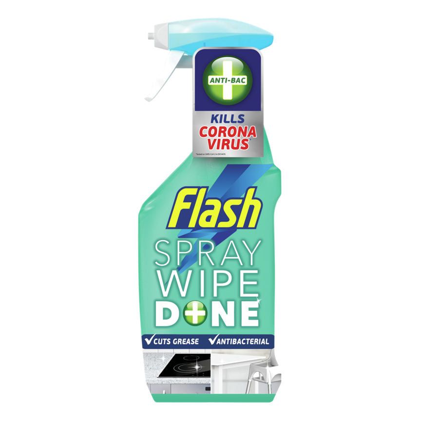 Flash Spray Wipe Done Antibac Multi Purpose Cleaning Spray Apple