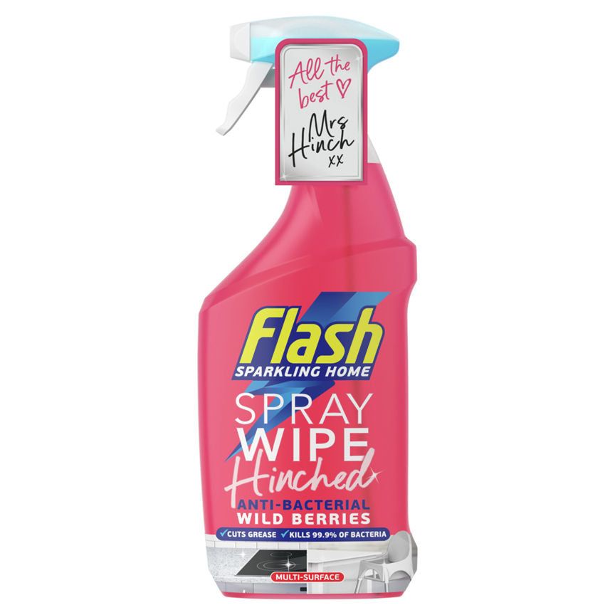 Flash Spray.Wipe.Hinched. Wild Berries Antibacterial Multi Purpose Cleaning Spray