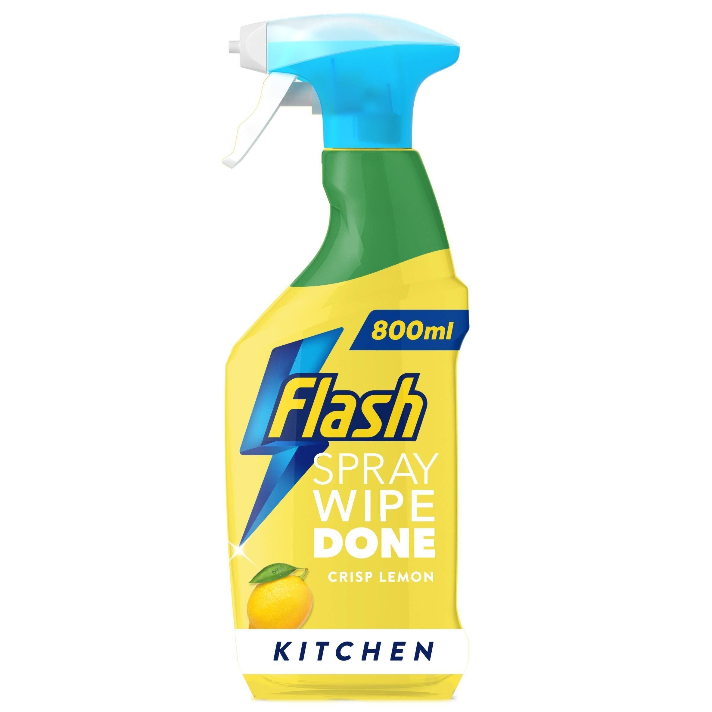 Flash Wipe Done Bright Crisp Lemon Cleaning Spray 800ml