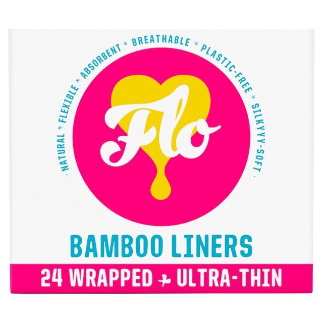 FLO Bamboo Daily Liners Wrapped & Ultra Thin   24 per pack