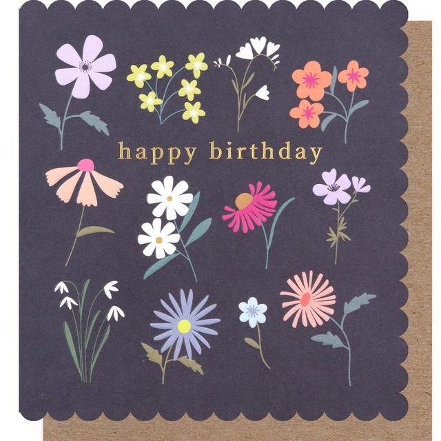 Flower Garden Birthday Card