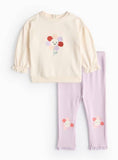 Flower Sweatshirt &amp;amp; Lilac Badge Leggings Set 6-9 months