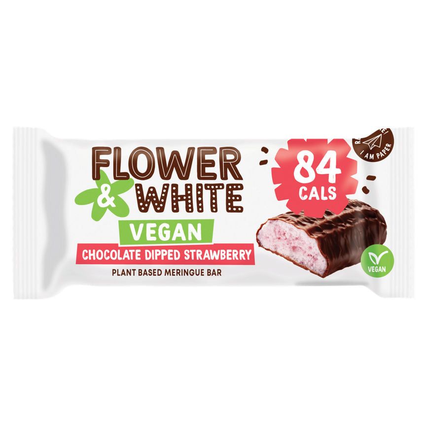 Flower &amp;amp; White Vegan Chocolate Dipped Strawberry