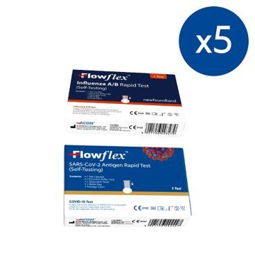 Flowflex Flu Test x5 &amp;amp; Covid Test x5