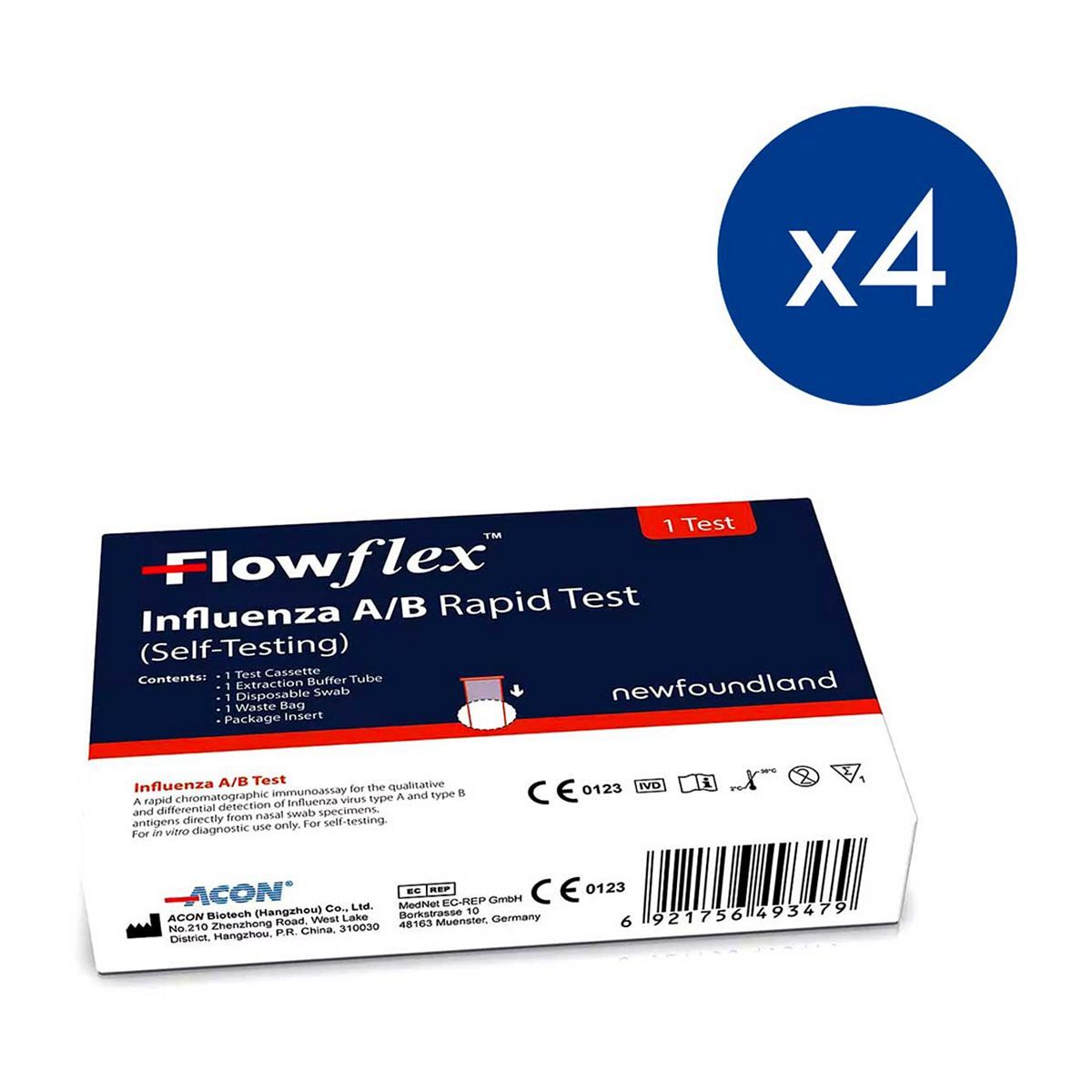 Flowflex Influenza A/B Rapid Test - 4 Tests