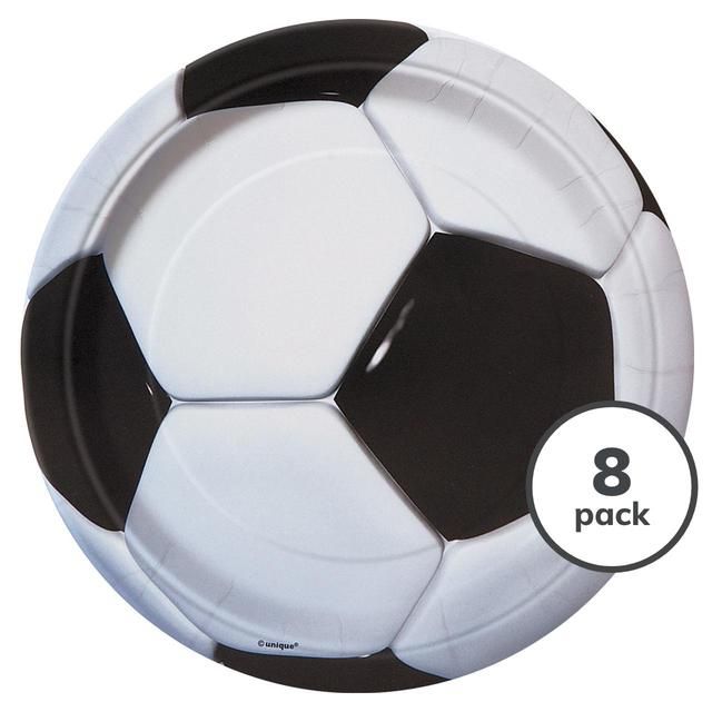 Football 23cm Paper Party Plates    8 per pack