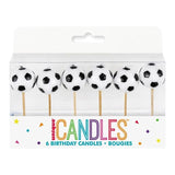 Football Birthday Candles   6 per pack