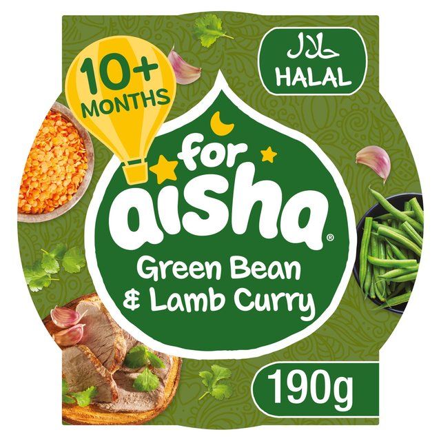 For Aisha Green Bean & Lamb Curry with Lentils Pot 10 mths+   190g