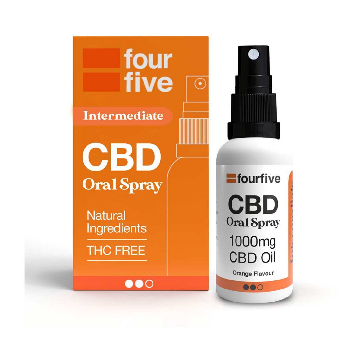 Fourfive CBD Oil 1000mg (Intermediate) Orange Flavour 30ml