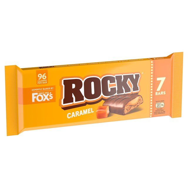 Fox's Rocky Caramel Biscuit Bars Multipack   7 x 19g