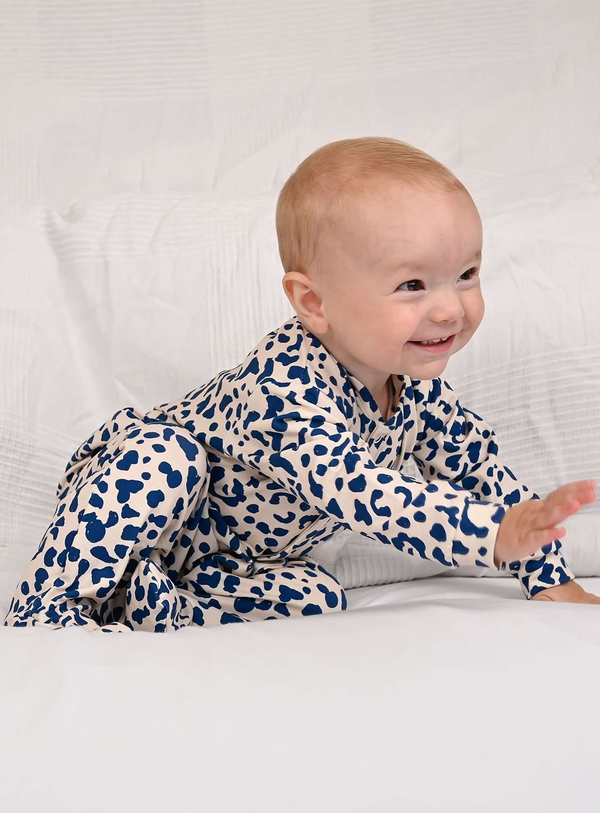 FRED &amp;amp; NOAH Blue Leopard Print Sleepsuit 6-12 months