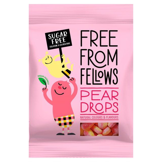 Free From Fellows Vegan Sugar Free Pear Drops   70g