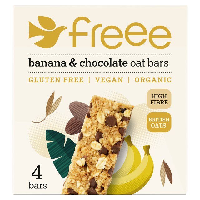 Freee  Organic Gluten Free Choc Chip &amp;amp; Banana Oat Bars   4 x 35g