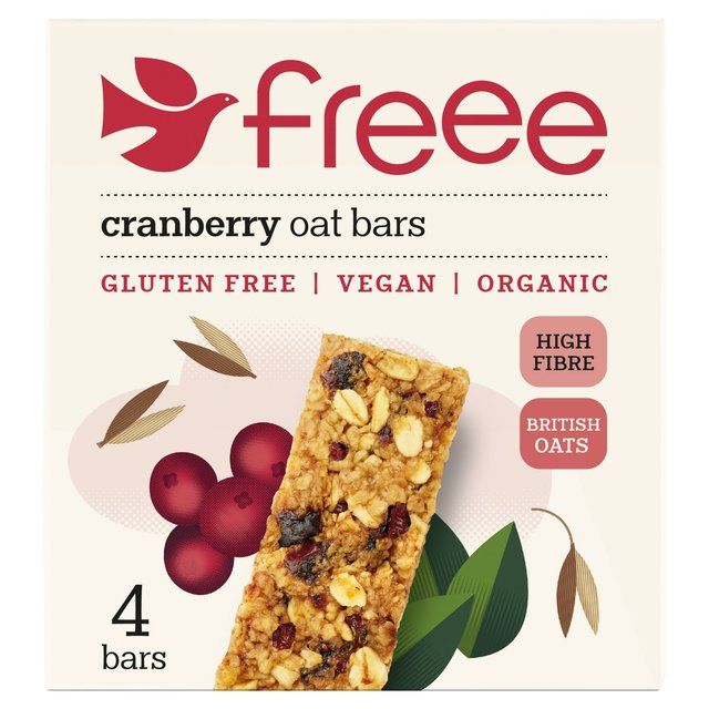 Freee  Organic Gluten Free Cranberry  Oat Bars   4 x 35g