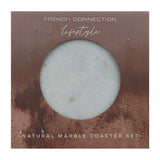 French Connection Lifestyle Natural Marble Coaster Set