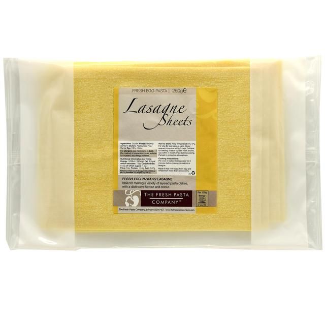 Fresh Pasta Co Fresh Egg Lasagne Sheets   250g