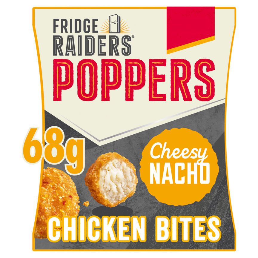 Fridge Raiders Poppers Cheesy Nacho Chicken Snack Bites 68g