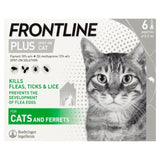 FRONTLINE Plus Flea &amp;amp; Tick Treatment Cat   6 per pack