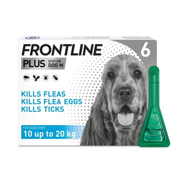 FRONTLINE Plus Flea &amp;amp; Tick Treatment Medium Dog 10-20kg   6 per pack