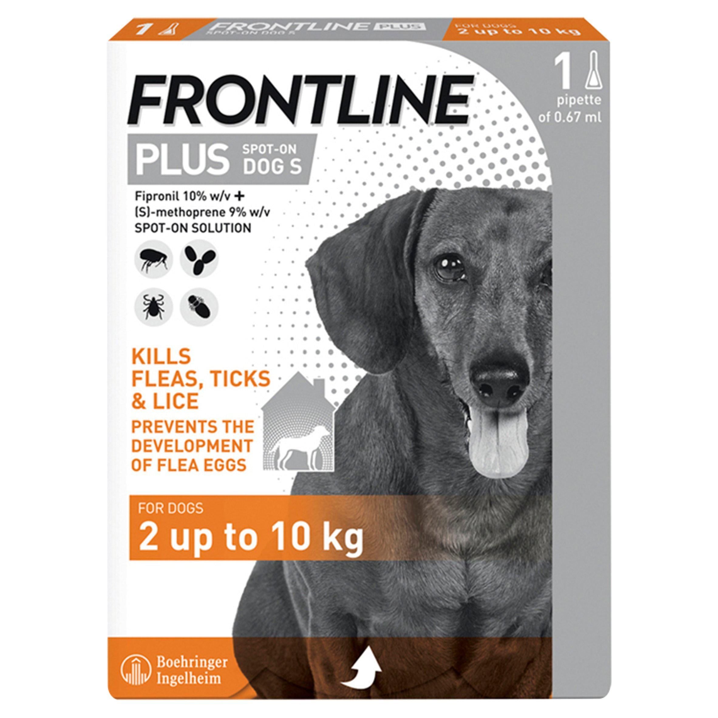 Frontline Plus Flea &amp;amp; Tick Treatment Small Dog 2 up to 10kg x1