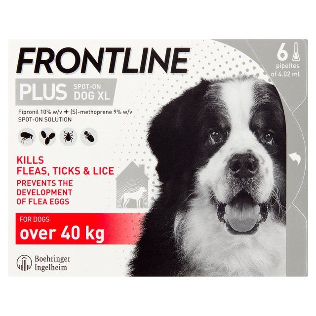 FRONTLINE Plus Flea &amp;amp; Tick Treatment XL Dog 40-60kg   6 per pack