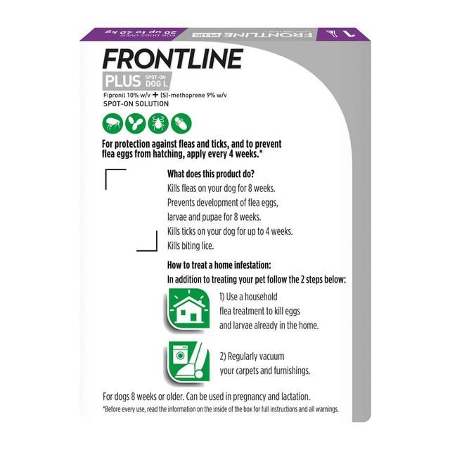 FRONTLINE Plus Large Dog Flea & Tick 20-40kg