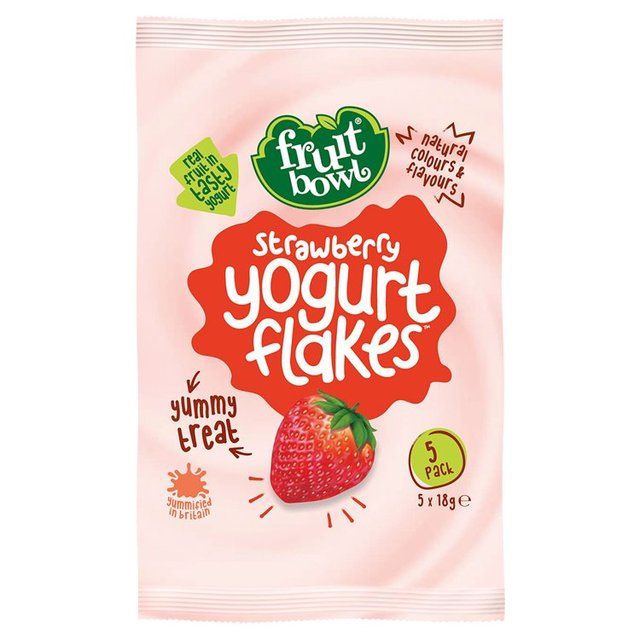 Fruit Bowl Strawberry Yogurt Flakes   5 x 18g