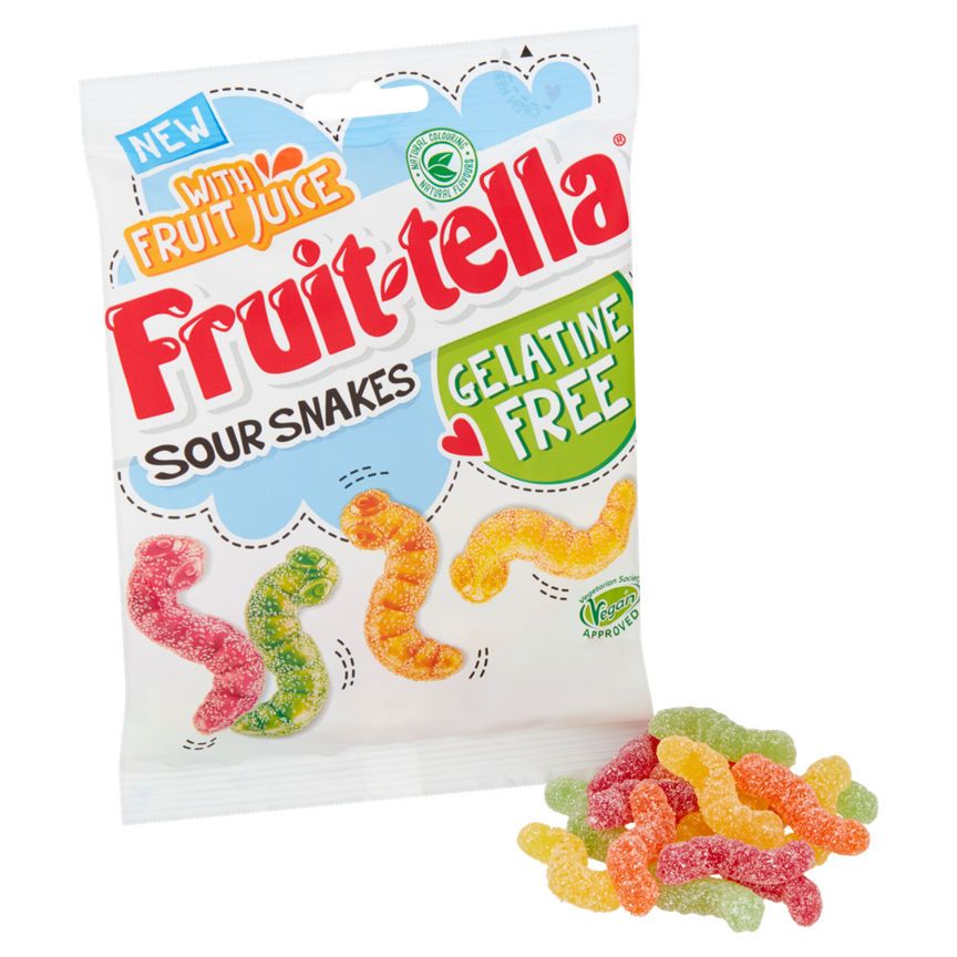 Fruittella Sour Snakes Vegan Chewy Sweets Bag