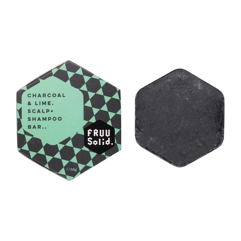 FRUU Charcoal & Lime Scalp+ Shampoo Bar 55g