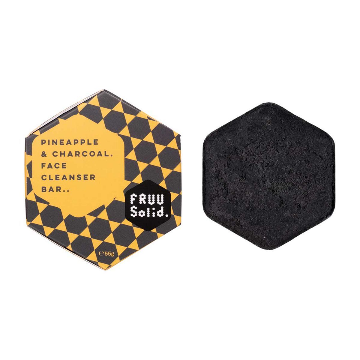 FRUU Pineapple &amp;amp; Charcoal Face Cleanser Bar 55g