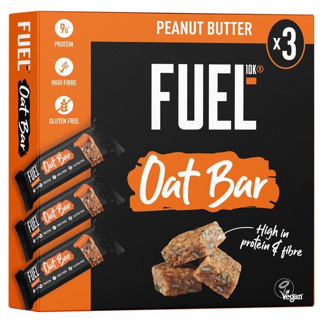 FUEL10K Peanut Butter Oat Bar Multipack   3 x 45g