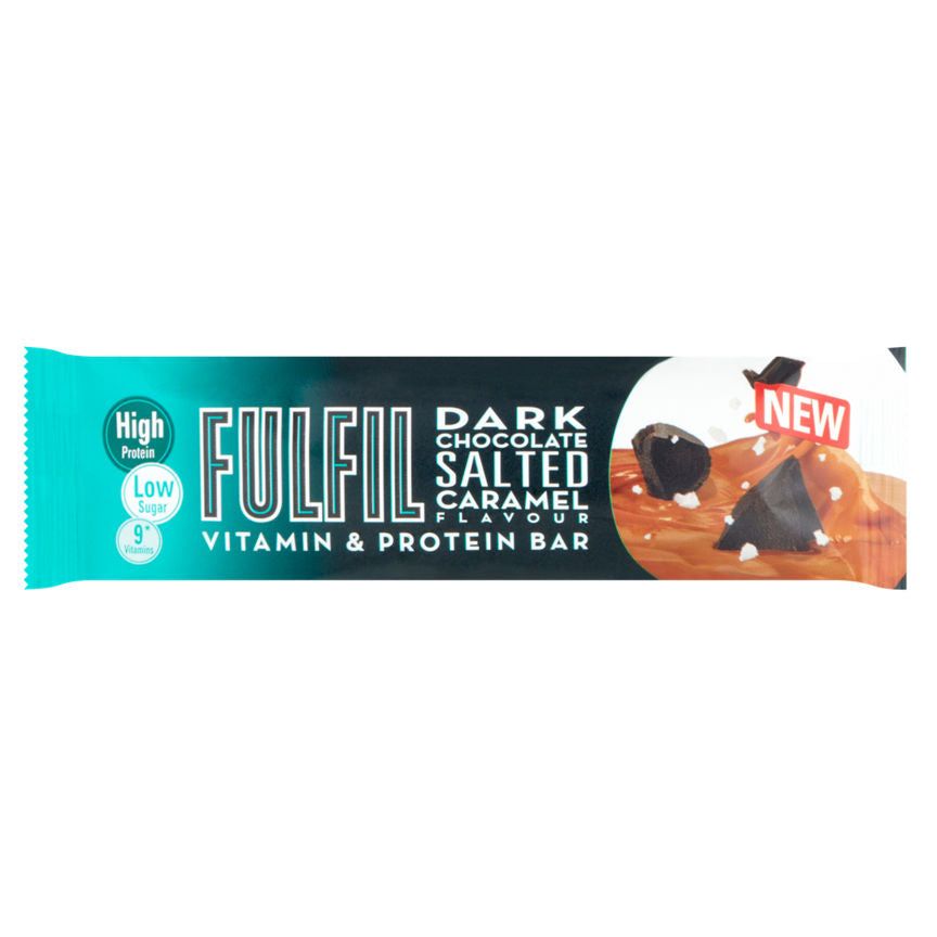 Fulfil Dark Chocolate Salted Caramel Flavour Vitamin &amp;amp; Protein Bar 55g