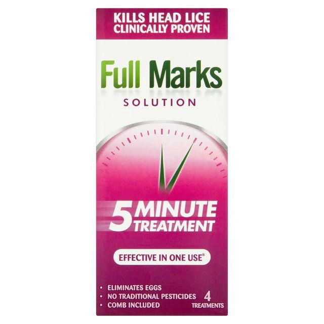 Full Marks Head Lice Removal Treatment with Nit Comb   200ml