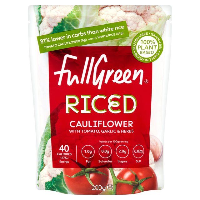 Fullgreen Riced Cauliflower with Tomato Garlic &amp;amp; Herb   200g