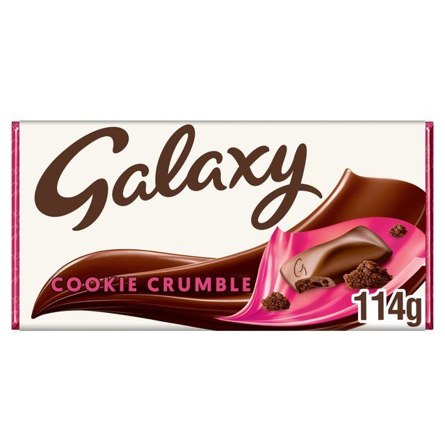 Galaxy Cookie Crumble & Milk Chocolate Block Bar Vegetarian   114g