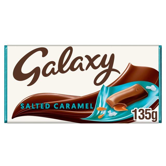 Galaxy Salted Caramel &amp;amp; Milk Chocolate Block Bar Vegetarian   135g