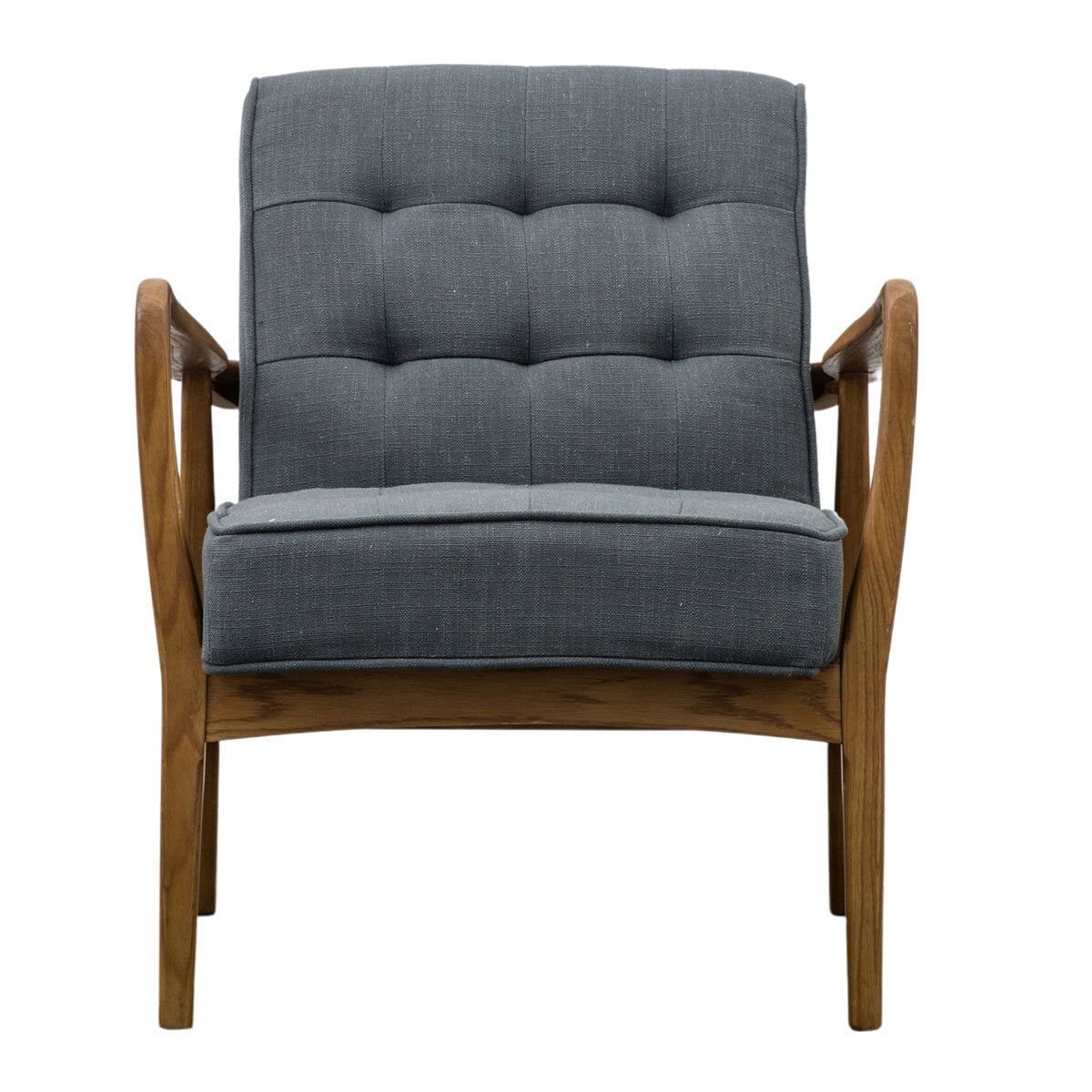 Gallery Humber Dark Grey Linen Armchair