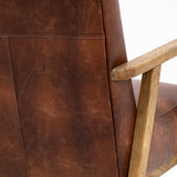 Gallery Neyland Brown Leather Armchair